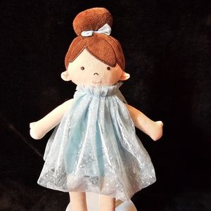 Linzy Toys Stuffed Doll in Blue/Teal Dress 12"